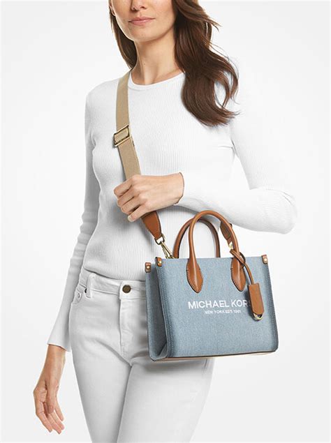 michael kors denim bag marina|mirella small denim crossbody bag.